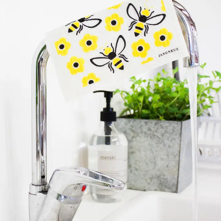 Yellow & Black- Bee Dishcloth