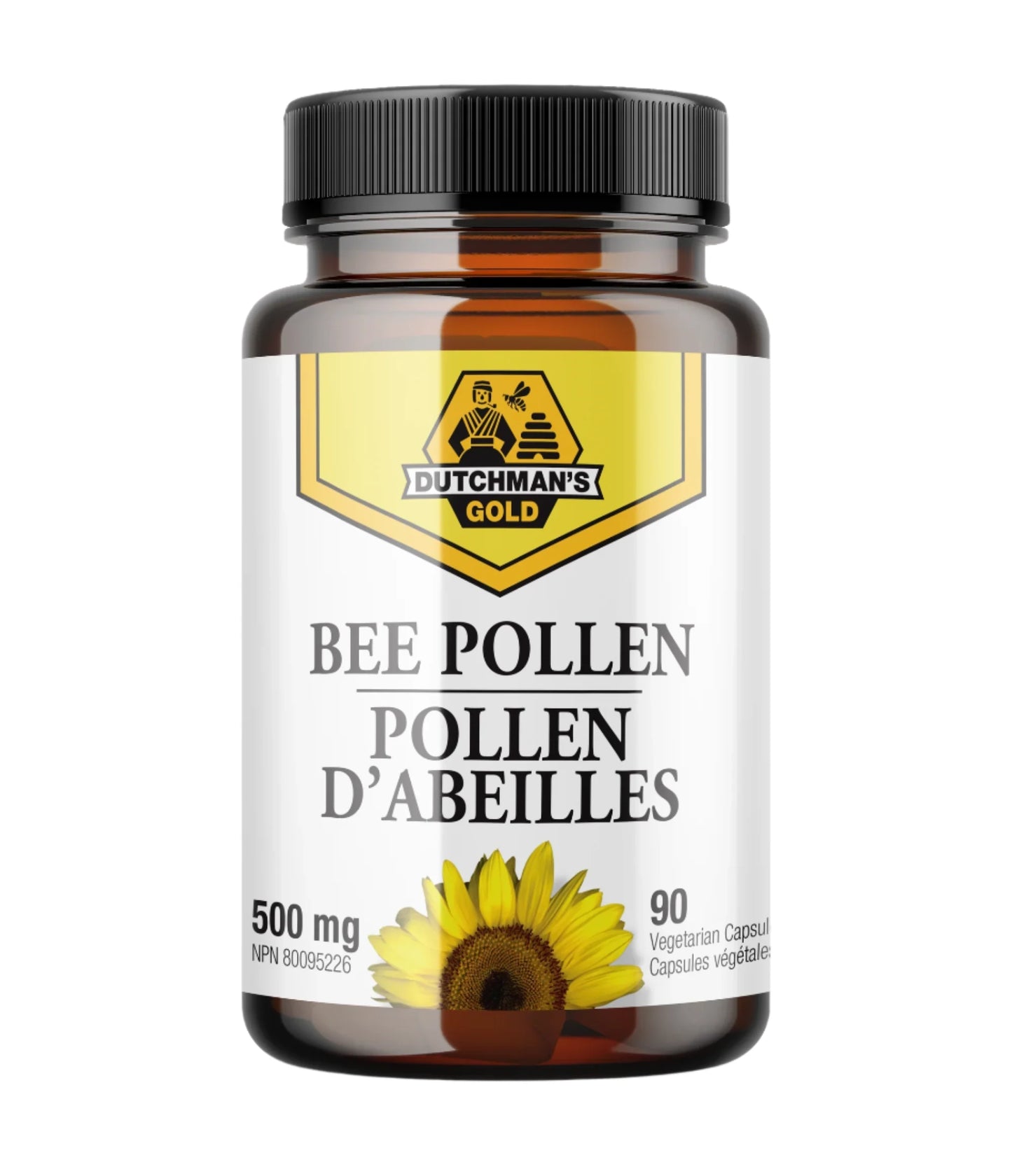 Bee Pollen Capsules 500ml - Amber Pharma 90 pieces - Dutchman's Gold