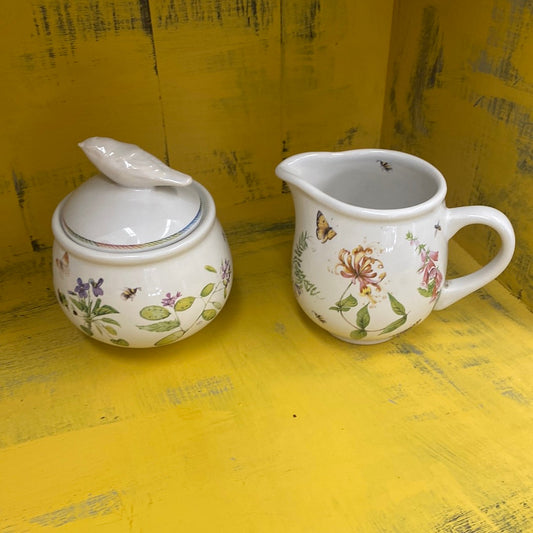 Vintage Cream and Sugar Set