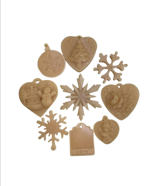 Beeswax Ornaments - Christmas Themed