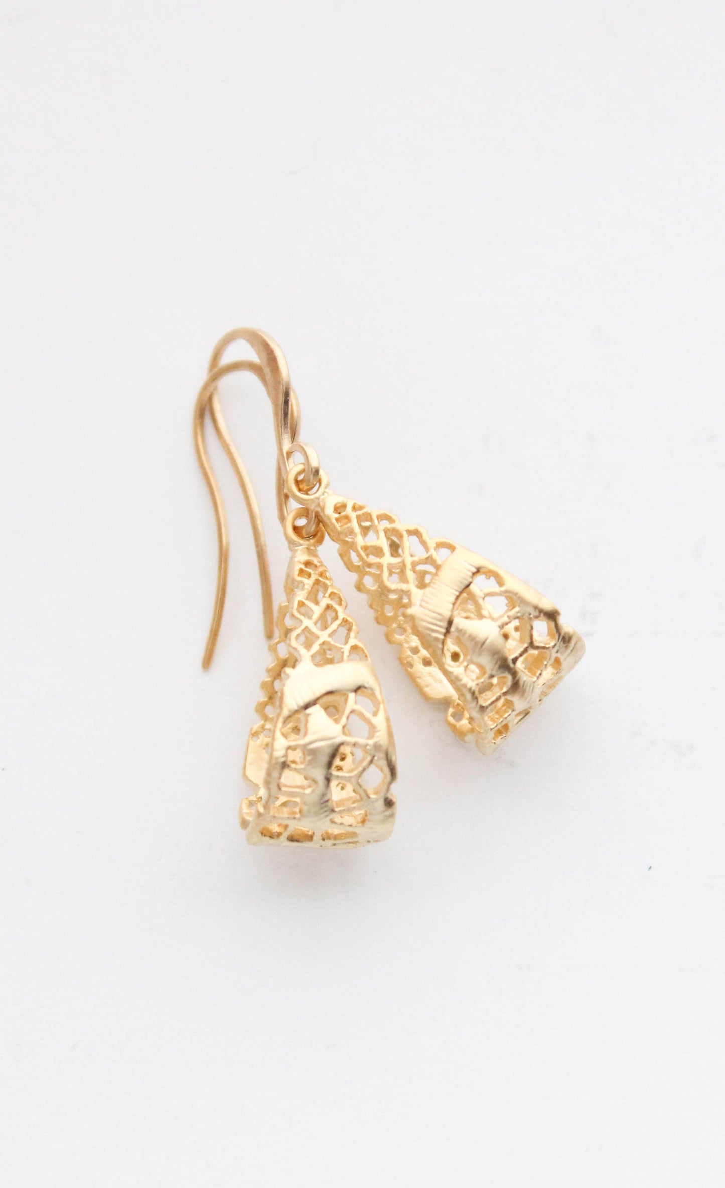 Earrings - Lace Loop Teardrop, Silver