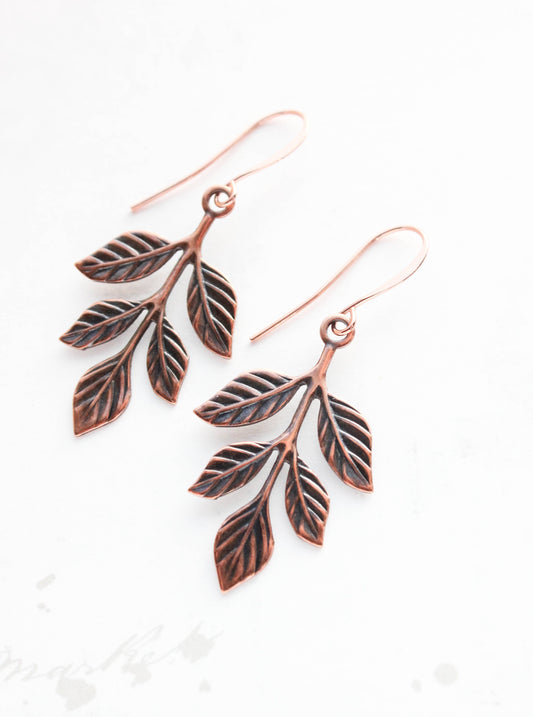 Earrings - Copper Branch