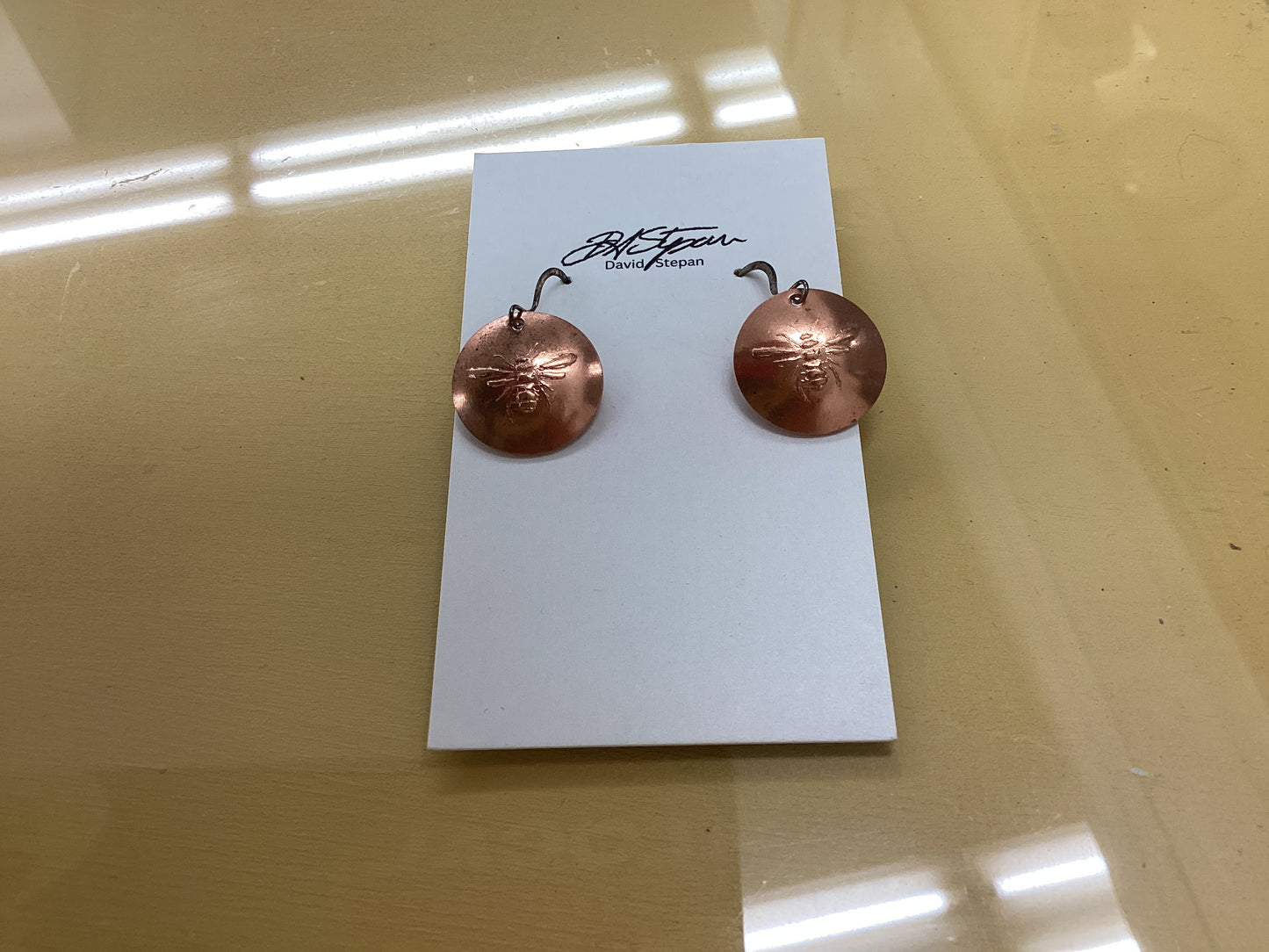 Earrings With Bee (Copper)-David Stephan