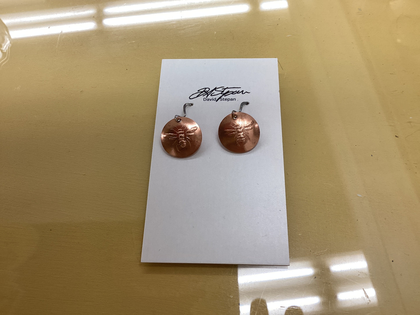 Earrings With Bee (Copper)-David Stephan
