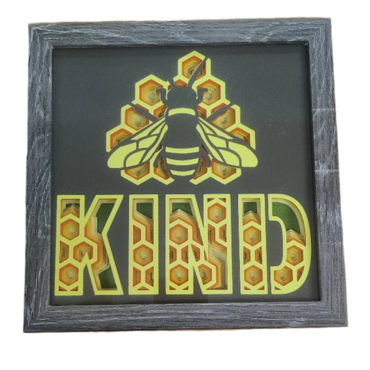 Bee Kind 8 x 8"