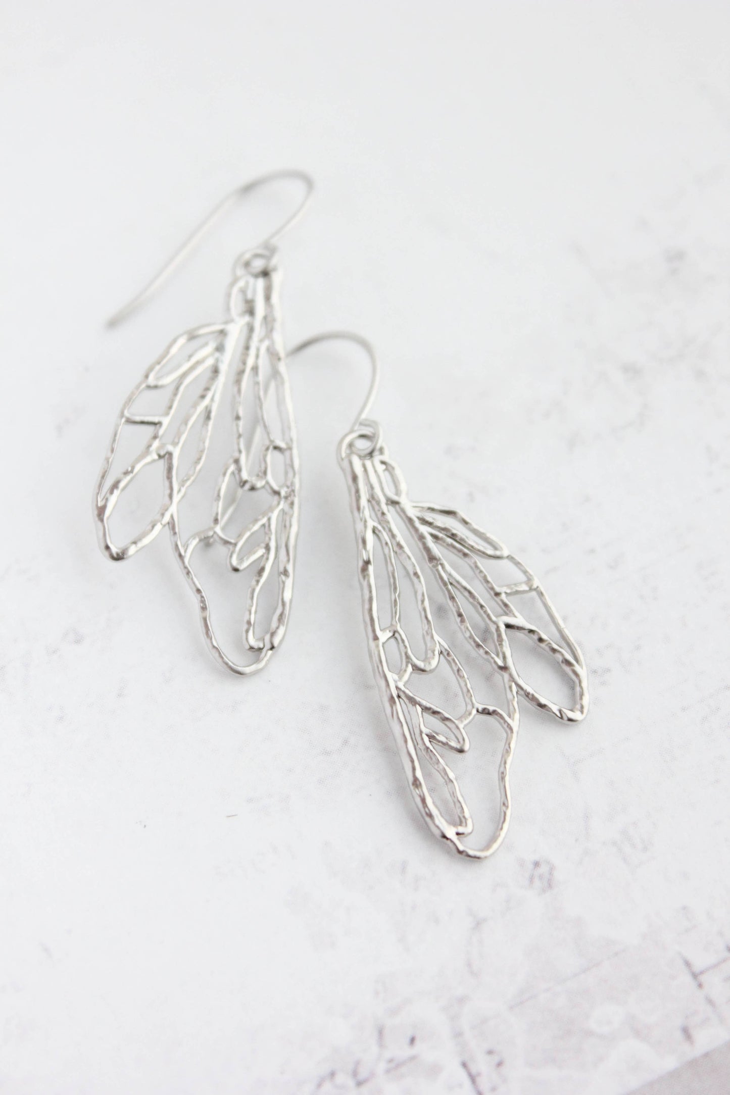 Earrings - Gold Filigree Wing