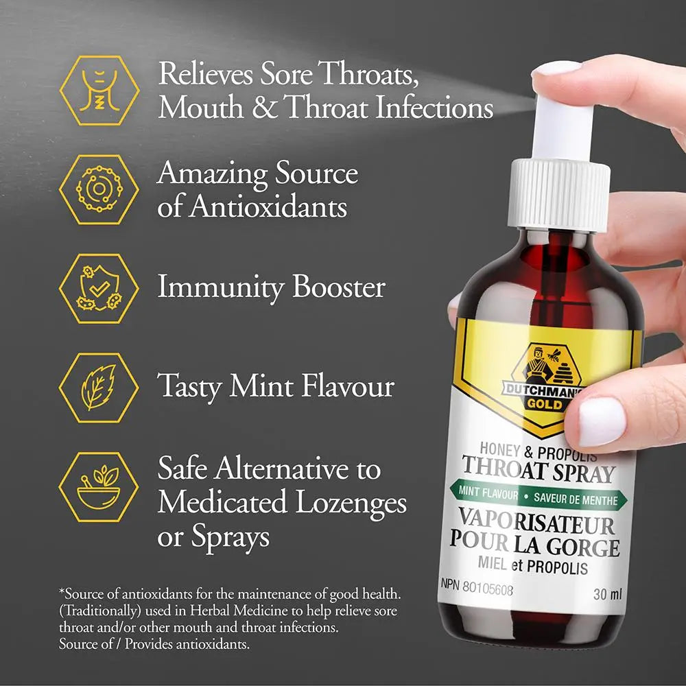 Propolis Throat Spray 30ml - Dutchman's Gold