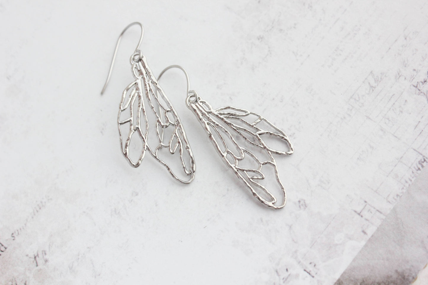 Earrings - Gold Filigree Wing