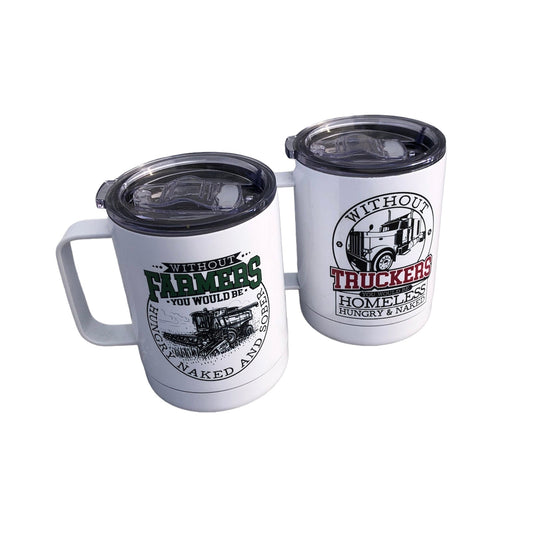 Trucker and Farmer Travel Mugs